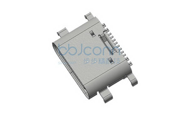 TYPE-C 16P 母座L=6.5沉板1.0 CH0.6 銅合金端子