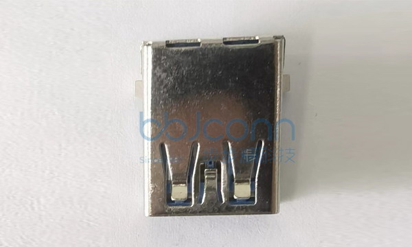 USB 3.0 AF 90度 彎腳 L=16.70 H=6.96 平口 LCP藍膠 不銹鋼外殼