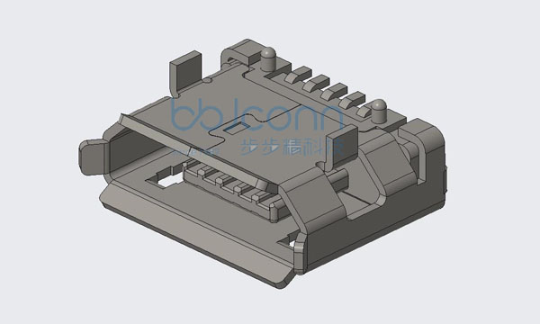MICRO-5P內(nèi)插有柱霧錫L=5.5腳距5.65卷邊銅殼