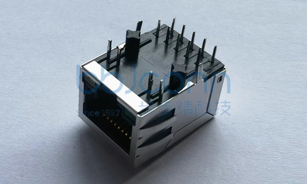 RJ45 90度 1x1 10P10C 帶燈 帶彈 全包 DIP 千兆濾波