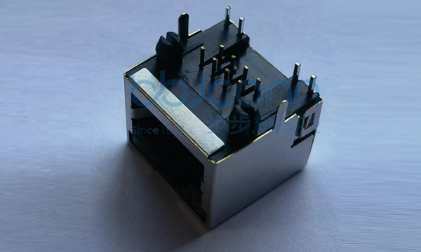 RJ45 90度 56S LED L=15.75 1X1 8P8C 帶燈（左黃右綠） 無(wú)彈 全包